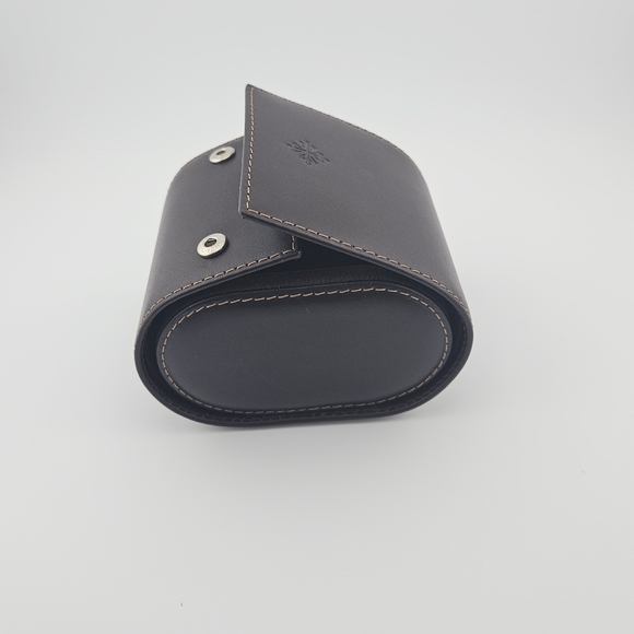 Patek Philippe dark brown leather travel watch carry case - Picture 7 of 11